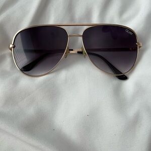 Quay Australia Gold Aviator Sunglasses